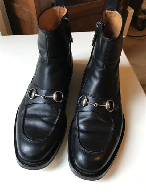 gucci loafer boots.